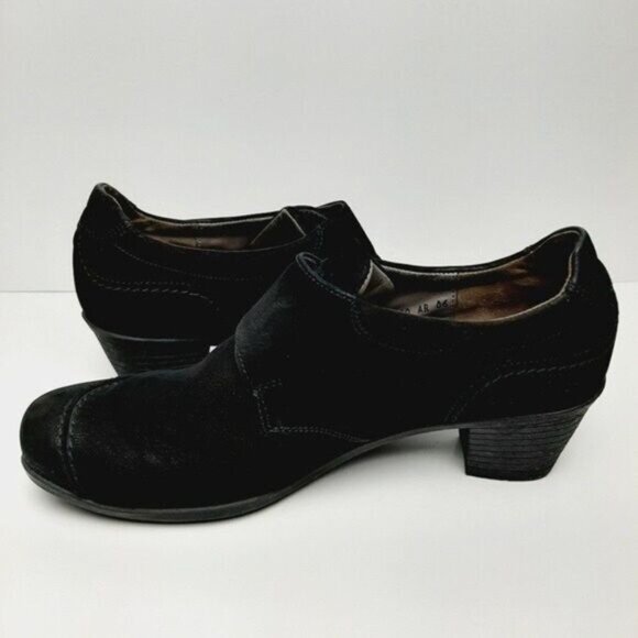 GABOR Suede Leather Shoe Ankle Booties Black Sz 6 - Picture 9 of 14